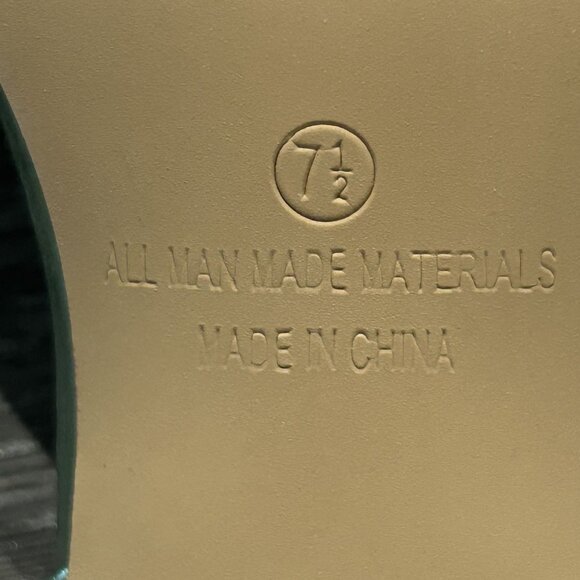 NEW Lulus 7.5 Arya Green Metallic High Heel Sandals Chunky Block Strappy Heels - Picture 8 of 9